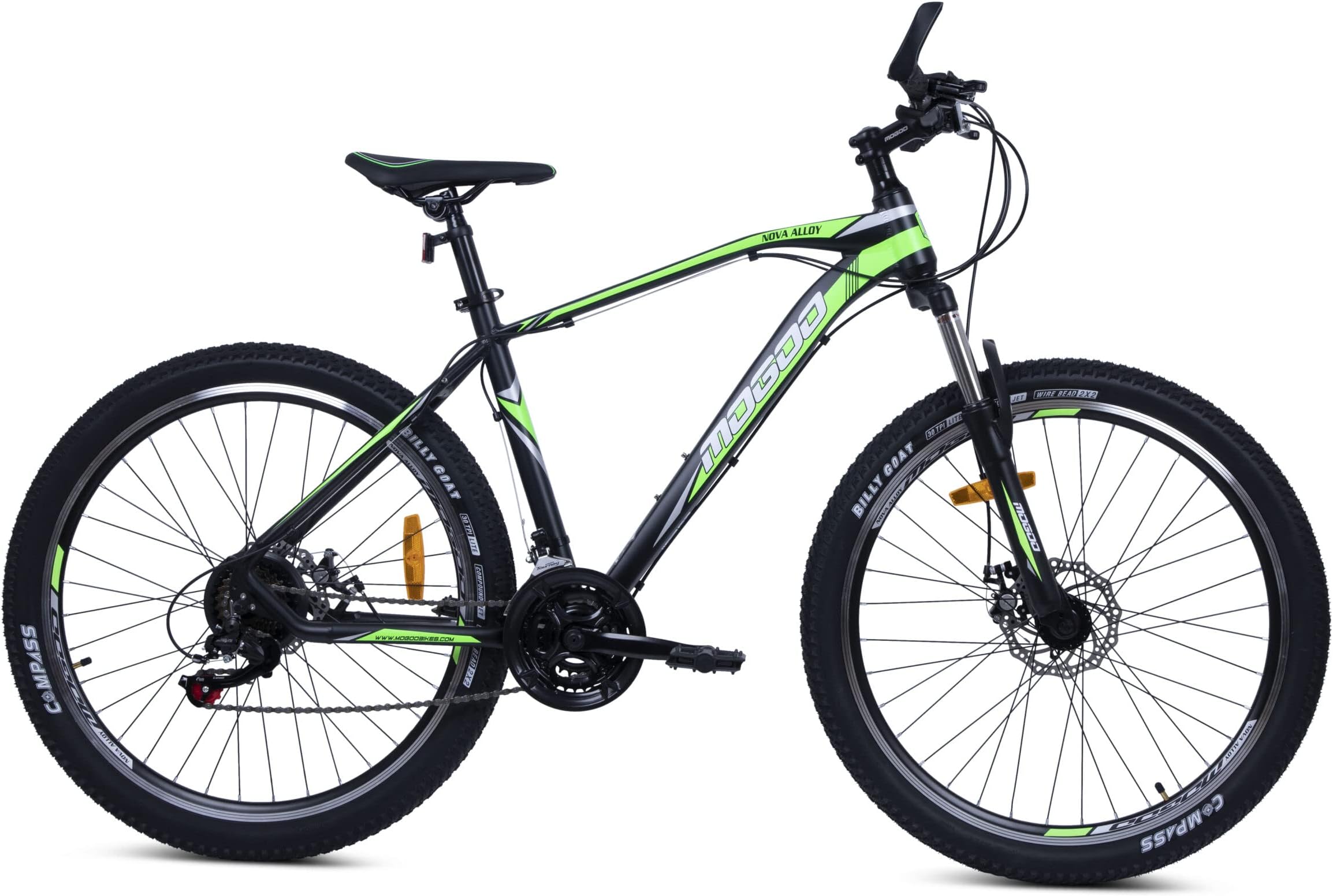 Mogoo Nova Aluminum Alloy Mountain Bike 26-Inch Tires, 21-Speed Shimano Drivetrain, Bicycle Adult, Mechanical Disc Brakes, Adjustable Seat, 21-Gears, Suspension MTB Cycle for Men Women