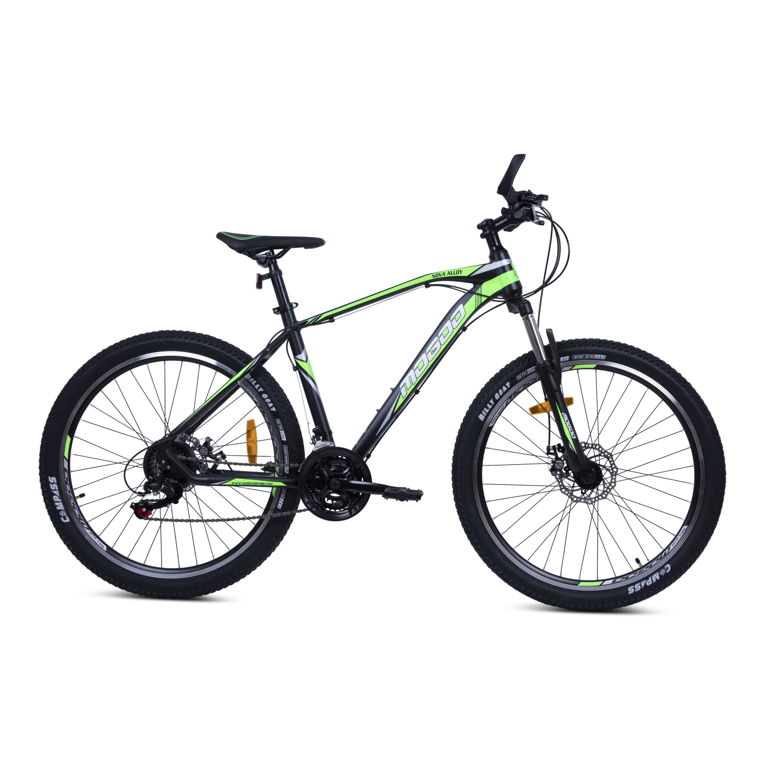 Mogoo Nova Aluminum Alloy Mountain Bike 26-Inch Tires, 21-Speed Shimano Drivetrain, Bicycle Adult, Mechanical Disc Brakes, Adjustable Seat, 21-Gears, Suspension MTB Cycle for Men Women