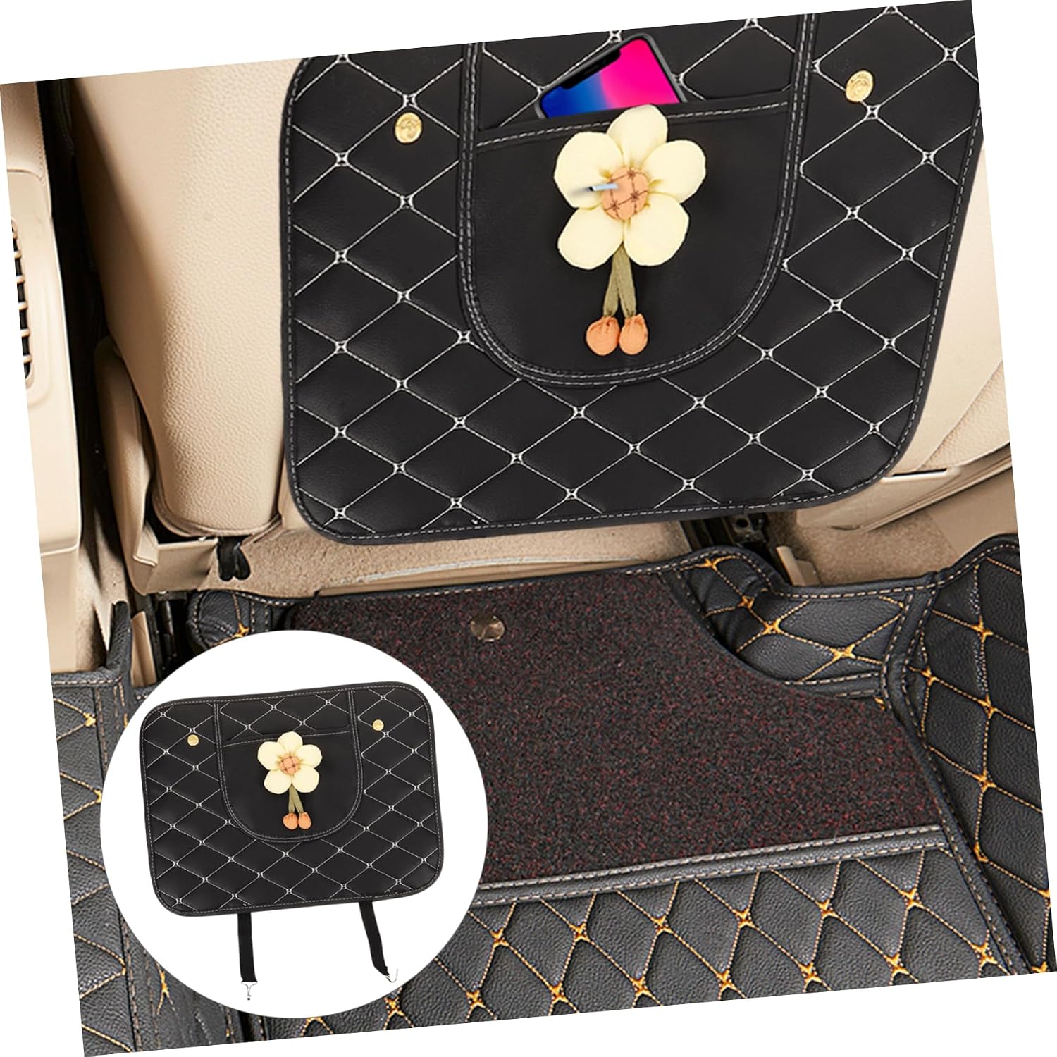 Auto Back Seat Kick Protector Mat Durable Car Seat Protector for Boys and Girls Wear-Resistant Kick Mats to Shield Upholstery from Scuffs and Dirt Easy Installation for Suvs