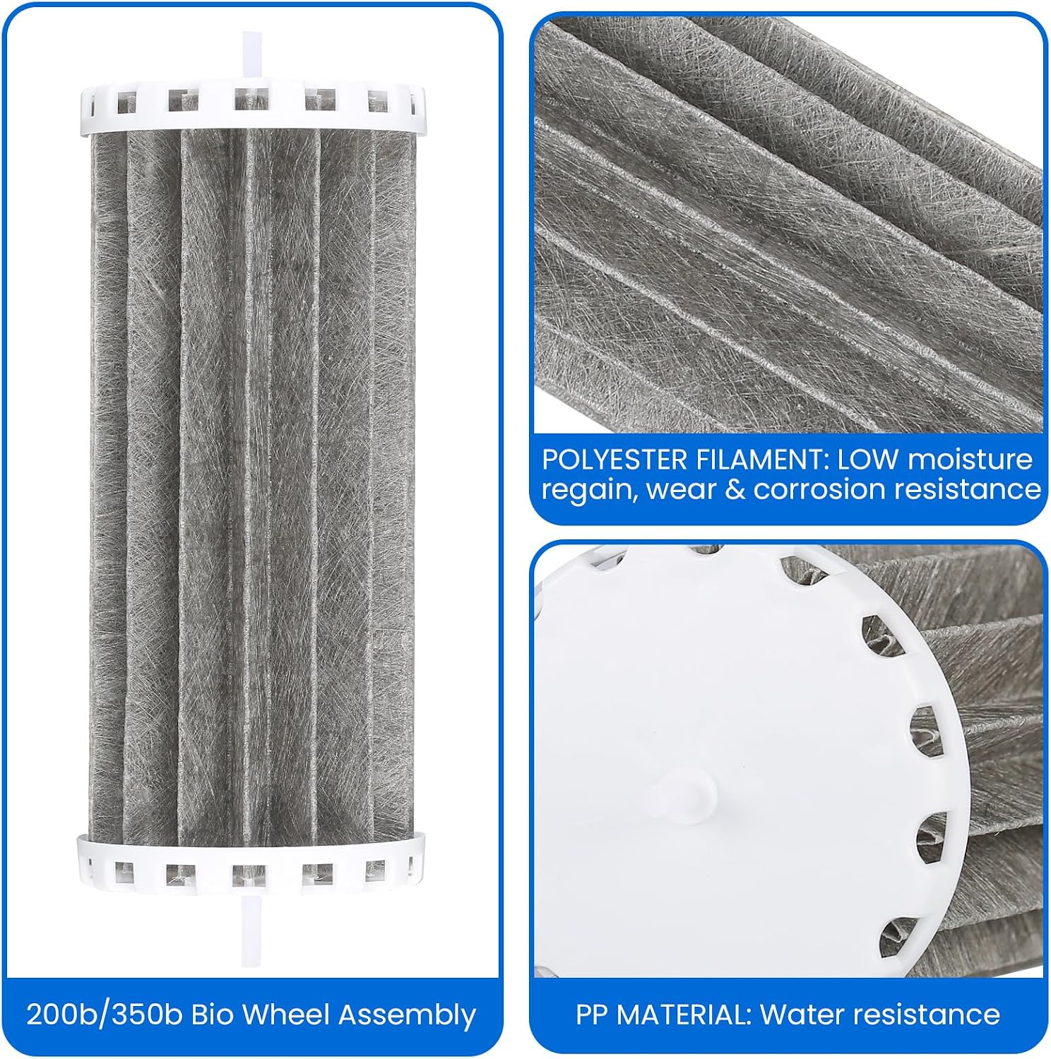Bio Wheel Aquarium Filter, Compatible with Marineland Penguin 200B 350B, PRBW2350B, 4 Packs