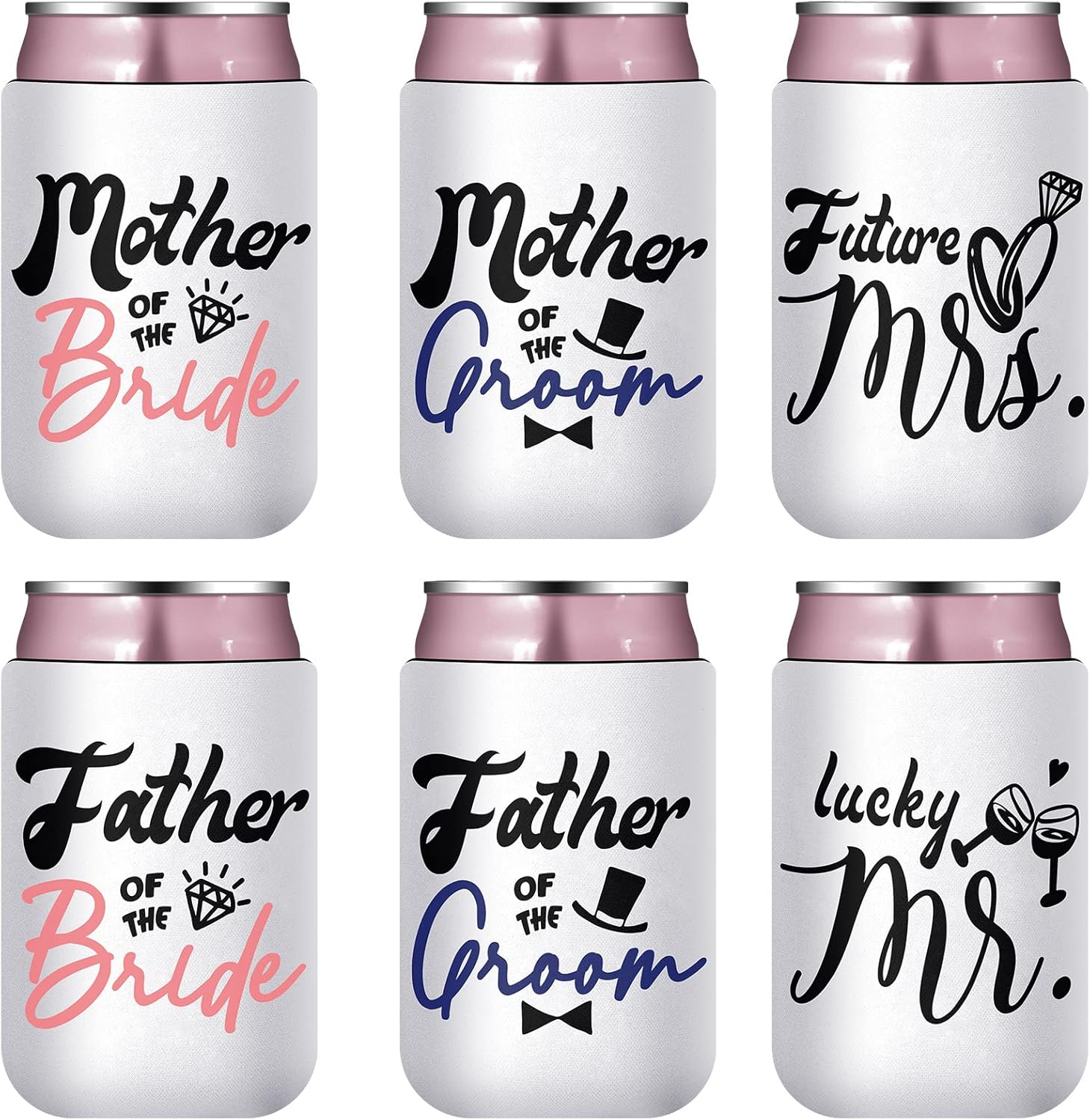 Roshtia 6 Pcs Bridal Shower Party Decoration Funny Wedding Gifts Mother Father of