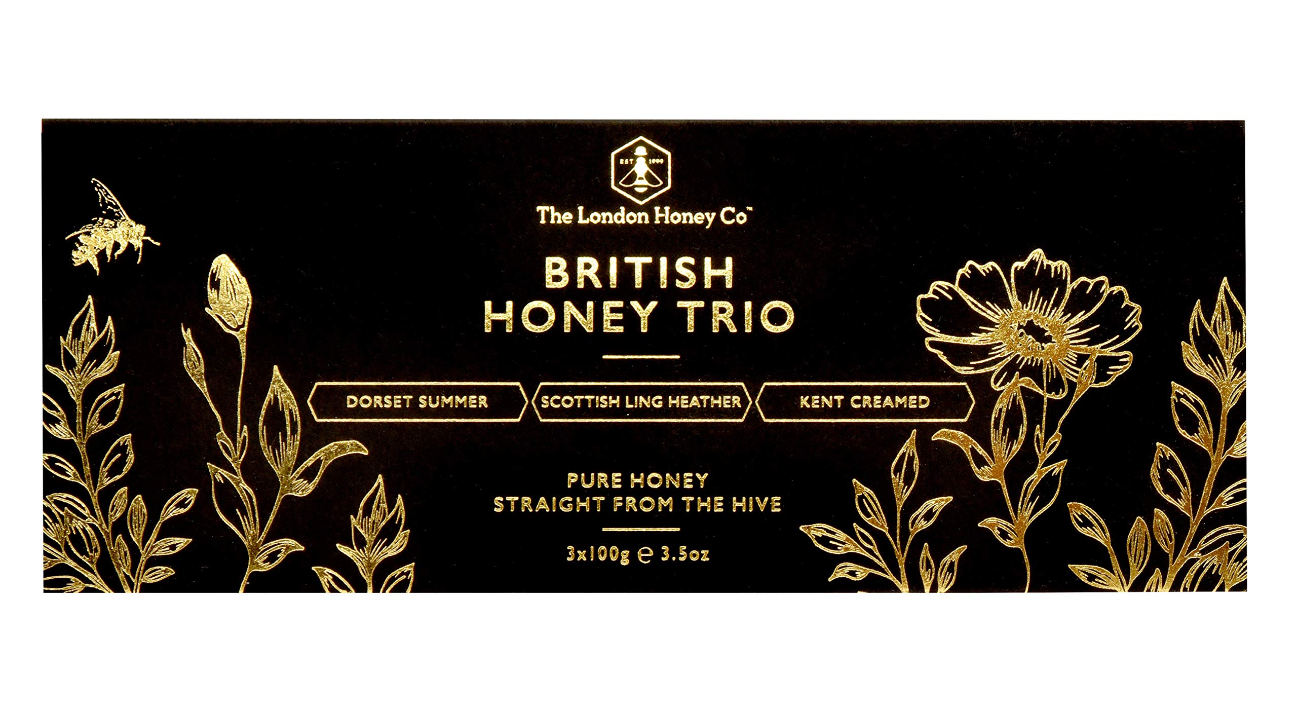 The London Honey Company British Honey Trio Gift Set (100gx3) Pure