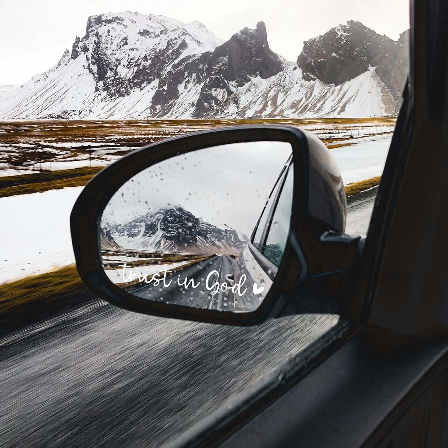 6Pcs Trust in God Mirror Stickers,Rearview Mirror Decal,Laptop Sticker,Trust in God Stickers for Window,Tumbler, and Water Bottle(White) - Image 5