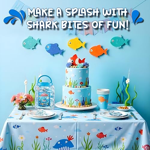 Miniatura 4 de 4YoreElves Pulsera de 50 caramelos de tiburón, recuerdos de fiesta de tiburón, pulseras de caramelo de tiburón, envueltas individualmente 0.5 onzas