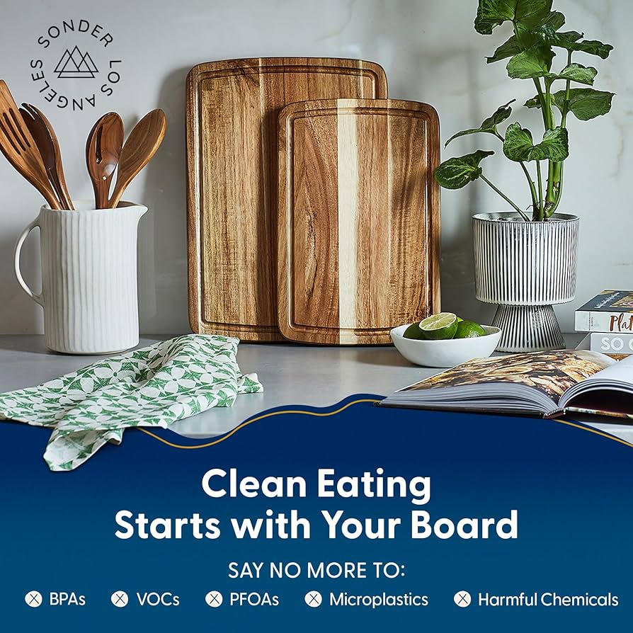スタンダードカリフォルニア　カッティングボード　２枚セット Amazon | Sonder ロサンゼルスアカシアウッドカッティングボード2枚