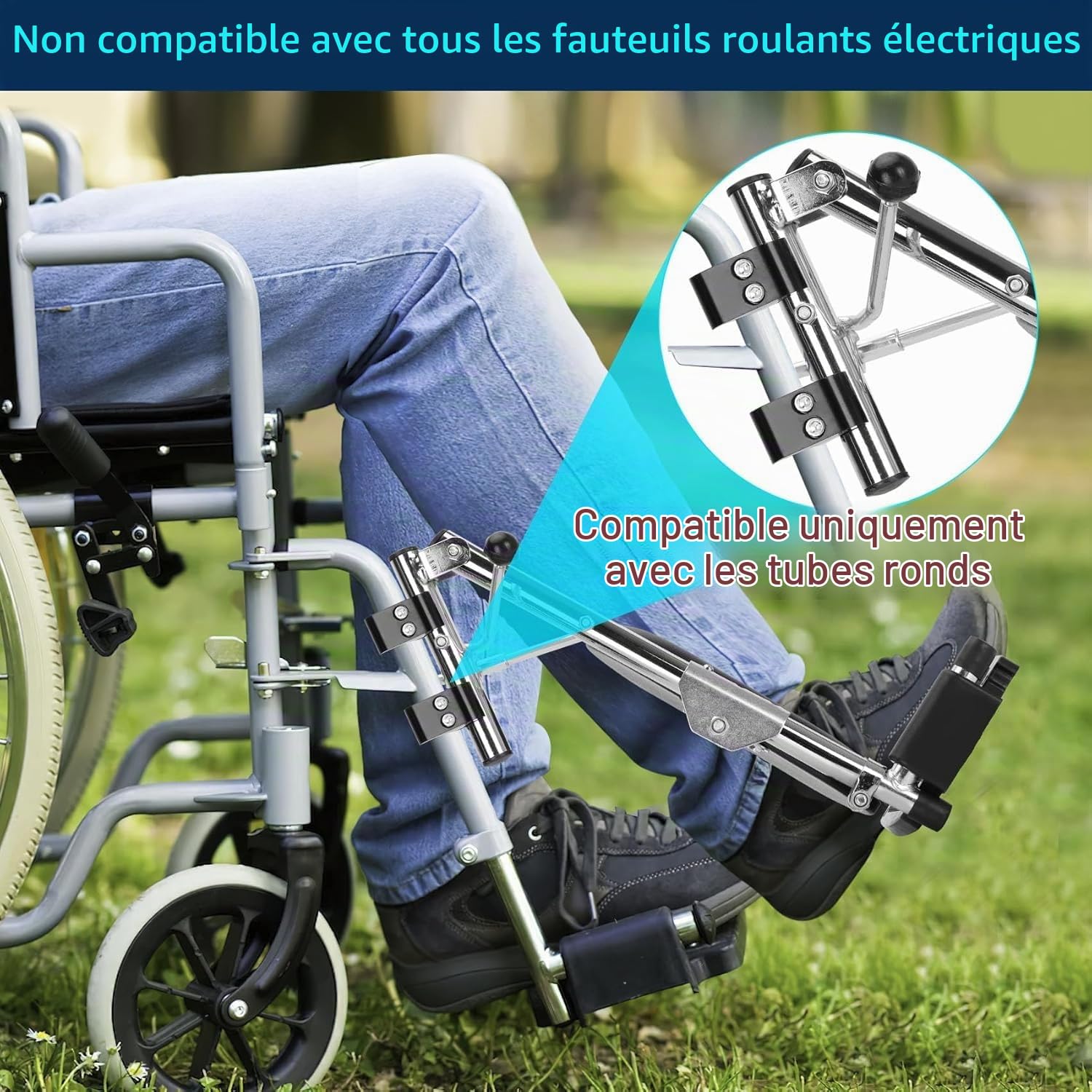 2pcs repose-pieds réglable fauteuil roulant,hauteur 40-70cm,angle 90-180 degrés,charge 100kg,coussin confort,installation facile,pour les utilisateurs de fauteuils roulants et le personnel soignant