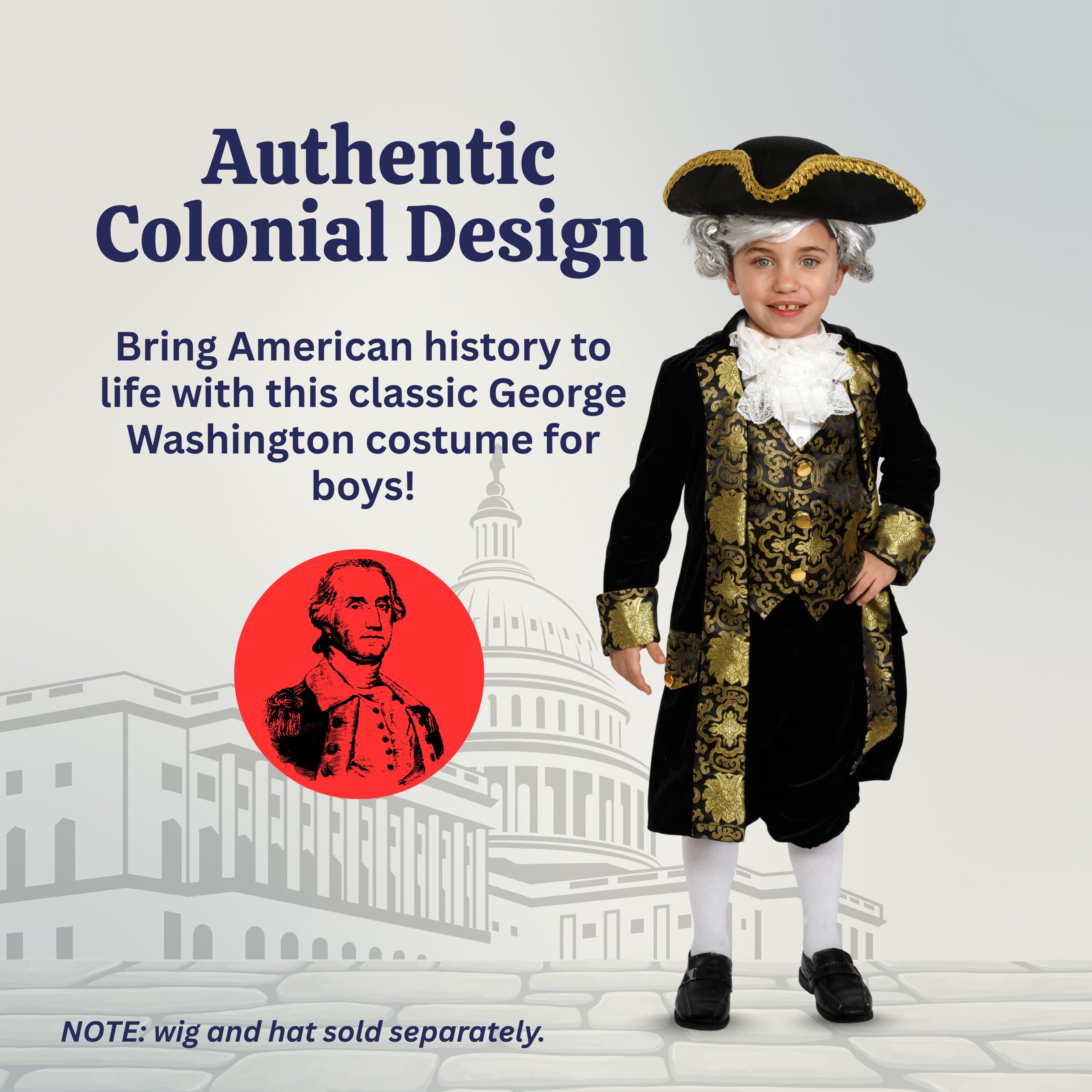 George Washington tekenen Kleurplaat - Kinderen Kleurplaat