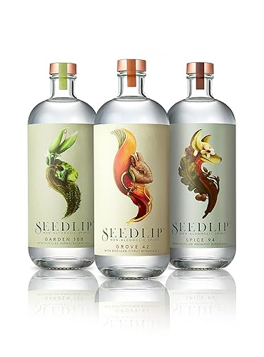 Seedlip - Paquete de trío de licores sin alcohol | Grove 42, Garden 108 y Spice 94 | Sin calorías, sin azúcar | Alternativa de alcohol | Cócteles