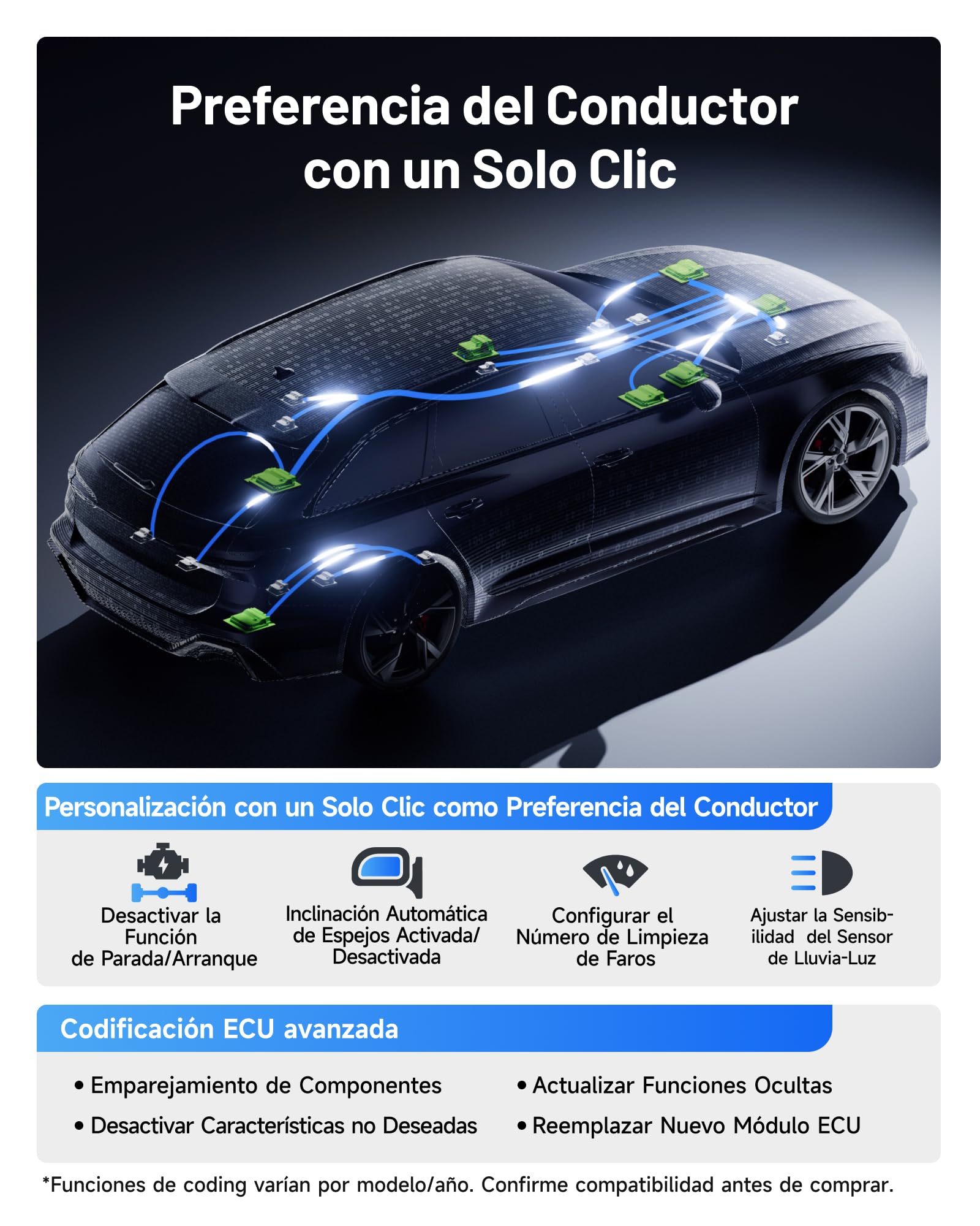 TOPDON One obd2 Diagnosis Scanner con Codificación ECU, Topología OE, J2534 Pass-Thru, 50+ Reset, Bidireccional Maquina Diagnosis Coche Multimarca, TopFix AI, FCA/Renault/VAG SFD SGW, CANFD & DoIP