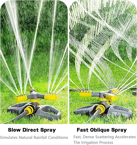 Miniatura 5 de Rociador para patio, rociador oscilante, 12 boquillas, rotación de 360, ángulo ajustable, área de pulverización de aproximadamente 845.0 ft,