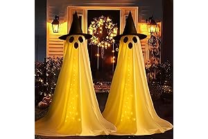 2 Pack 4.5 Ft Halloween Light Up Ghost Kit Decoration with LED...