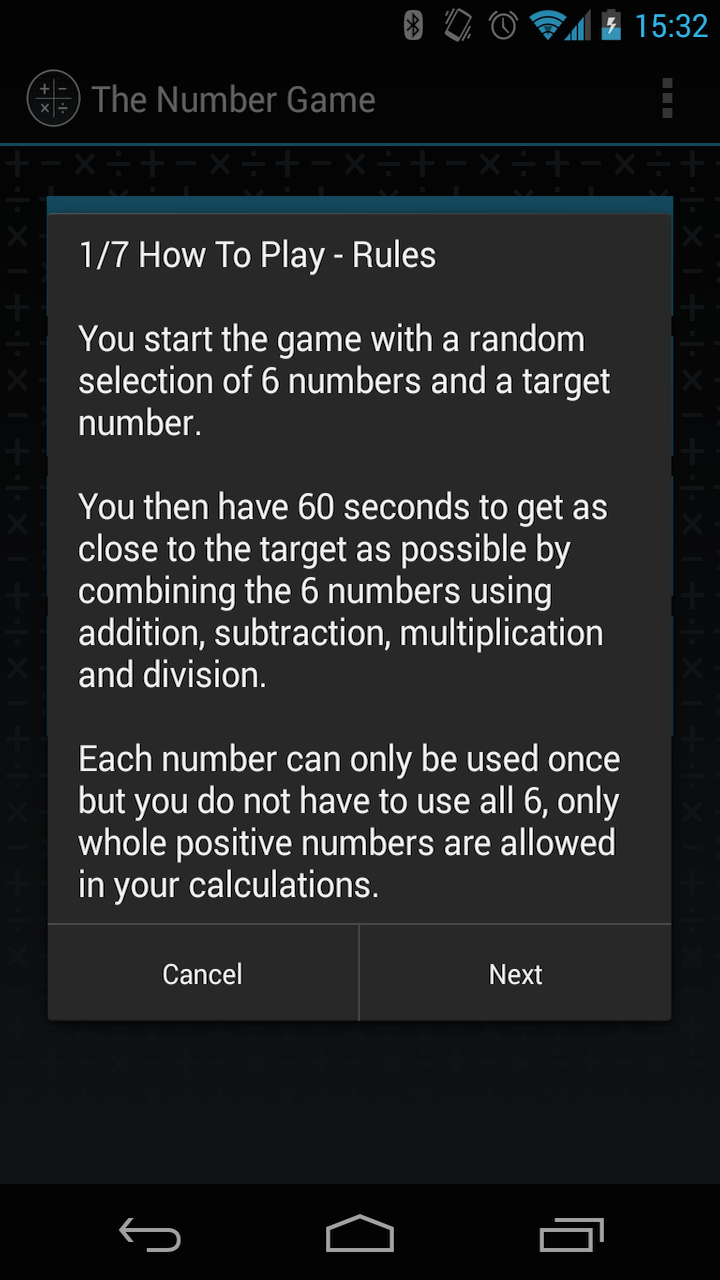 The Number Game App on the Amazon Appstore