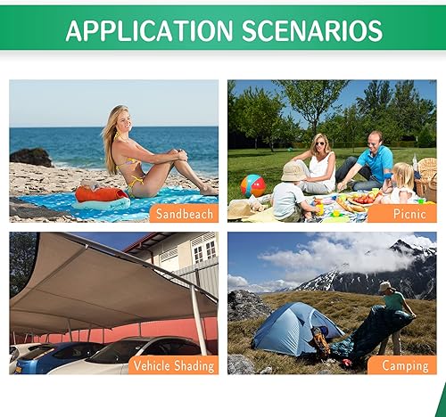 Miniatura 6 de Lona de camping impermeable con bolsa de transporte para debajo de la tienda, huella ultraligera para tienda de campaña en el suelo, senderismo (82