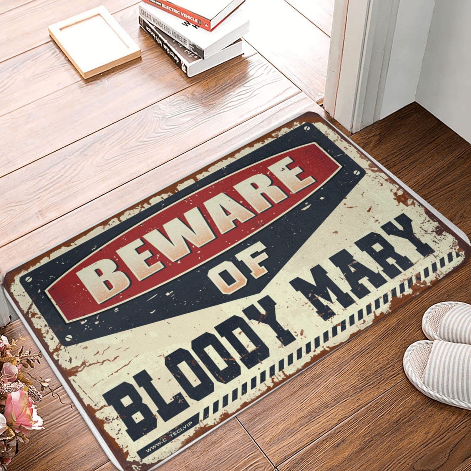 Paillasson d'automne Beware Of Bloody Mary COTECI - Tapis de sol entrée maison 65 x 90 cm