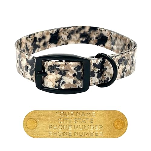 Miniatura 3 de Regal Dog Products Large Camo Hunting Dog Collar with Custom Engraved Name Plate & Black Hardware  Waterproof Personalized Dog Collars for Big & XL