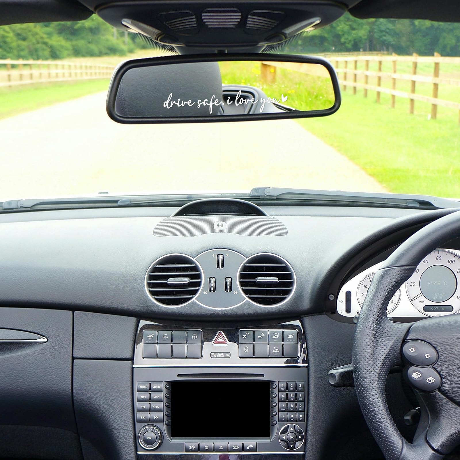 Spiegel-Aufkleber für Autos, I Love You Driving Safe, Drive Safe I Love You, Rückspiegel-Aufkleber, Vinyl-Aufkleber mit Herz, fahrsicher, Kommode, Spiegel-Aufkleber, Auto-Dekorations-Zubehör