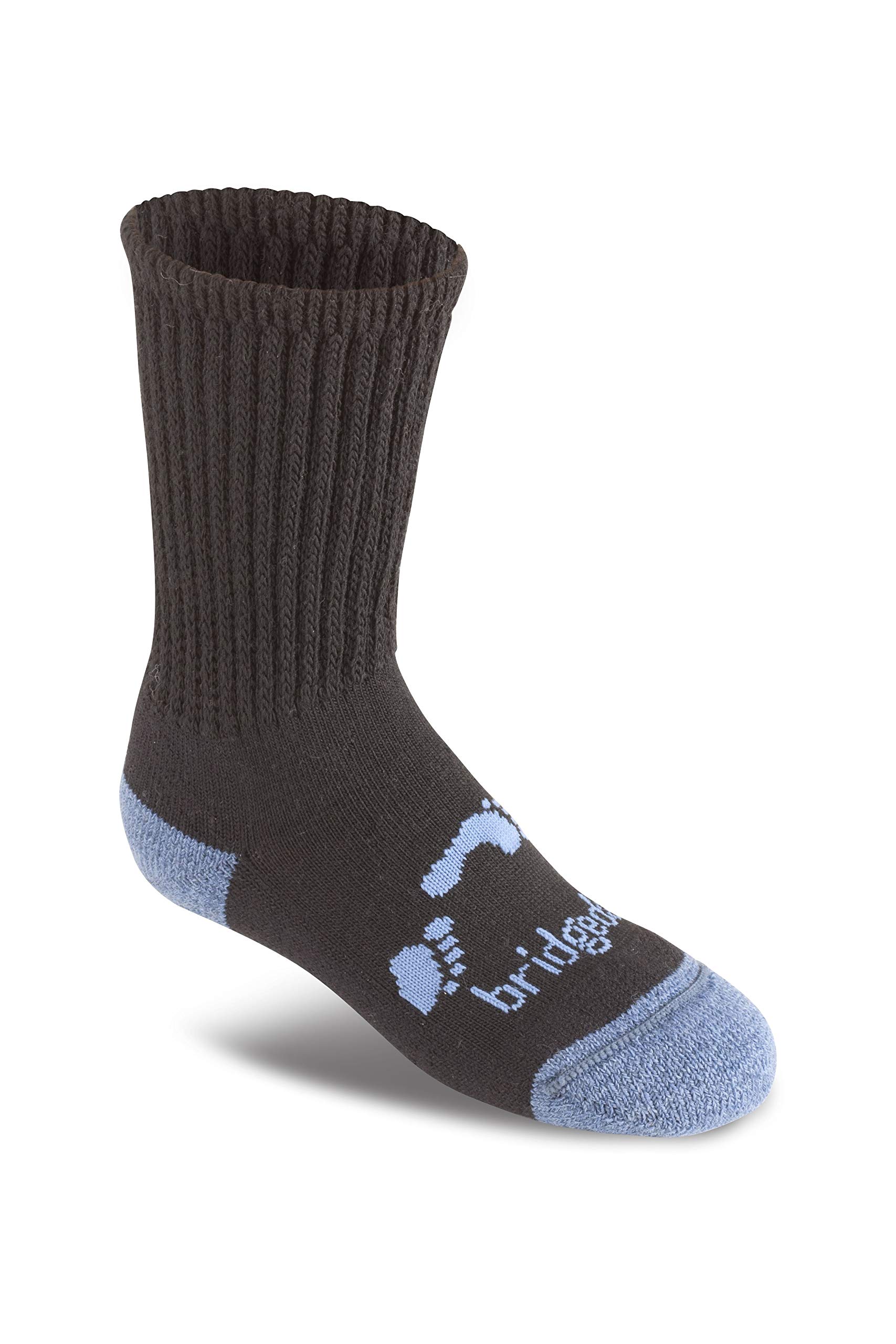 Bridgedale Black Kids' Comfort Hiker Midweight Merino Hiking Socks {Br-710597} - Youth Medium
