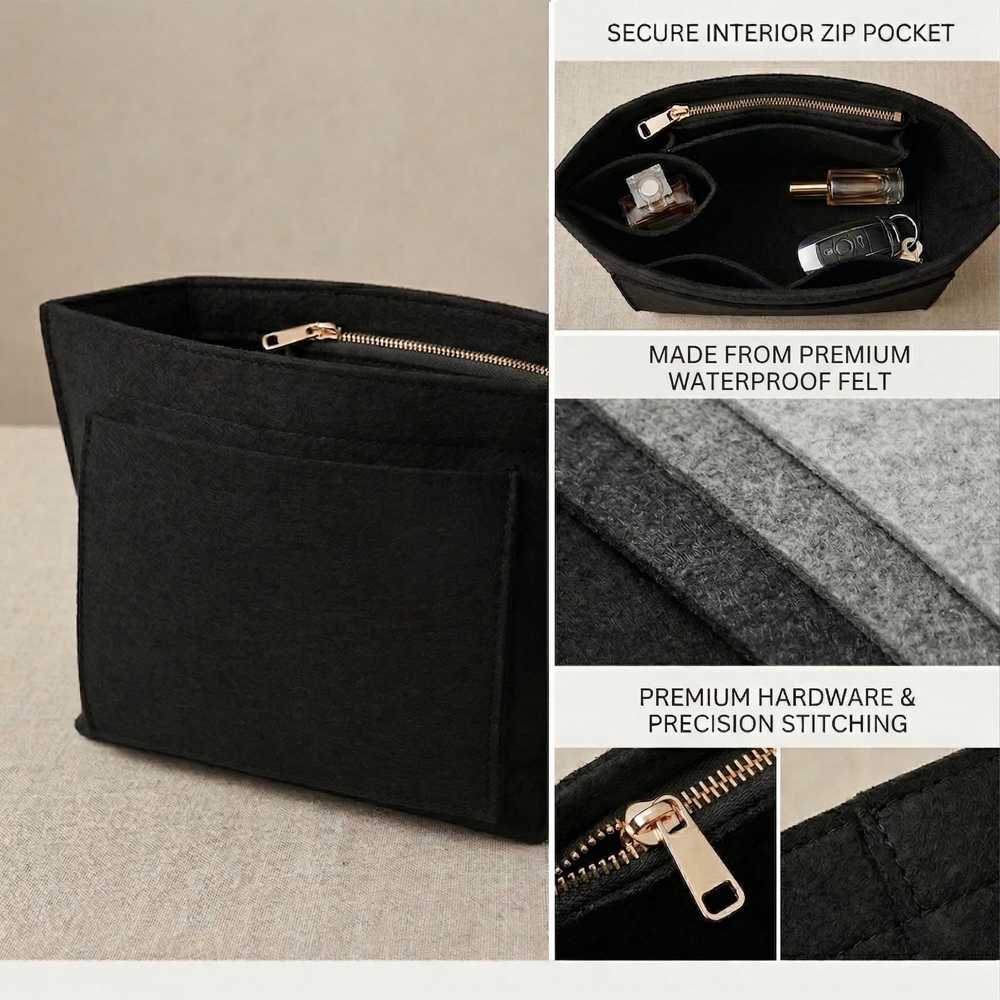Generic Organizer do torby jest odpowiedni dla Longchamp Le Pliage bag organizer. Dostępne są różne rozmiary (czarny, L) (Akcesorium zewnętrzne)