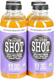 The Twisted Shot | Organic Apple Cider Vinegar Shots with Turmeric, Ginger, Cinnamon, Honey & Cayenne | Immunity Boost | W...