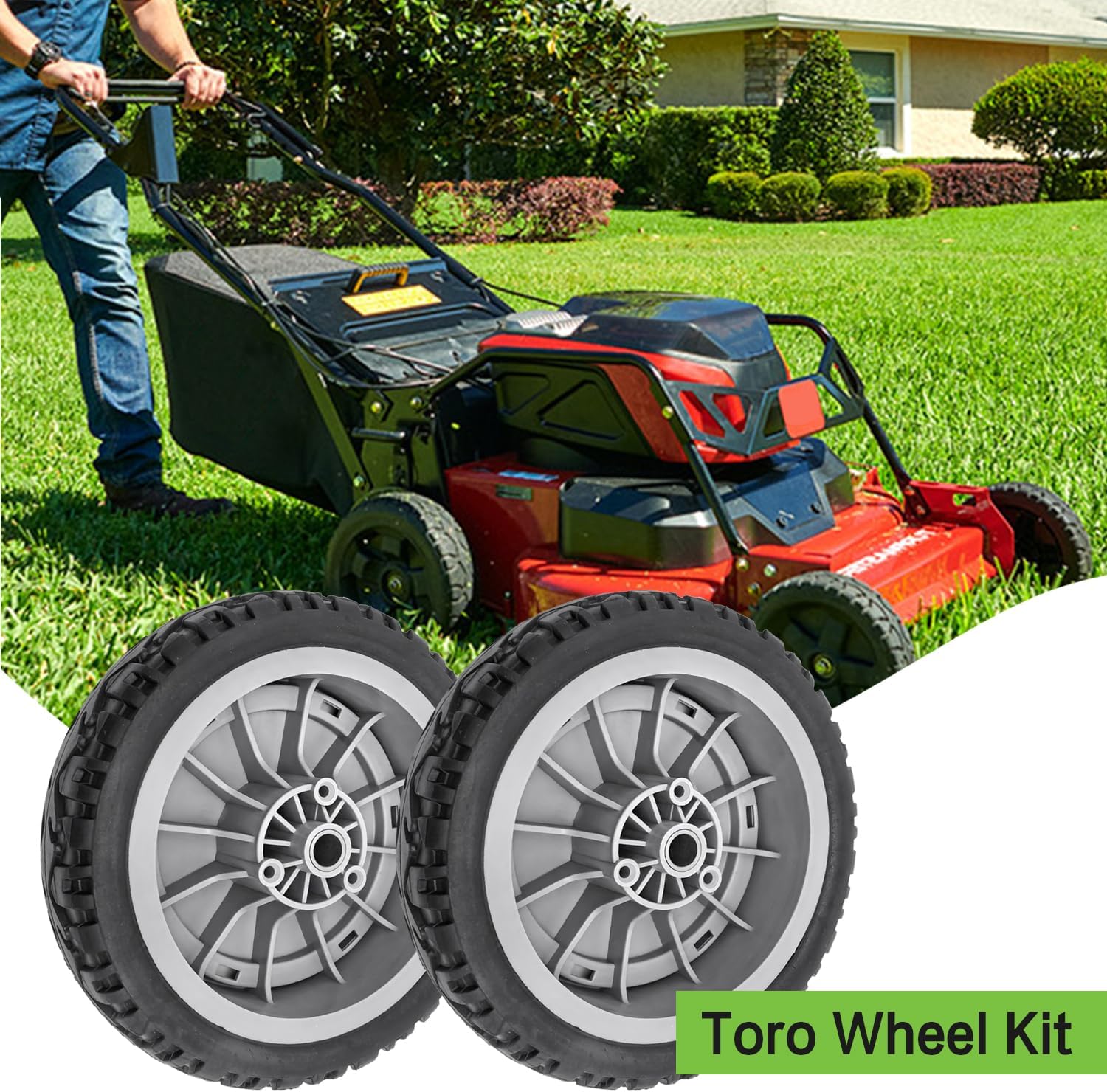 2pck Lawn mower Front Wheel for Toro Super Recyclers 107-3708 8 inch wheel