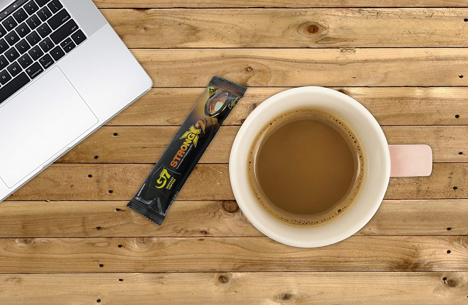 Trung Nguyen — G7 Strong X2 Instant Coffee 3 in 1 — Double Strength w/Non-dairy Creamer Sugar — Strong Bold — Instant Coffee (24 Single Serve Packets, 2 Pack)
