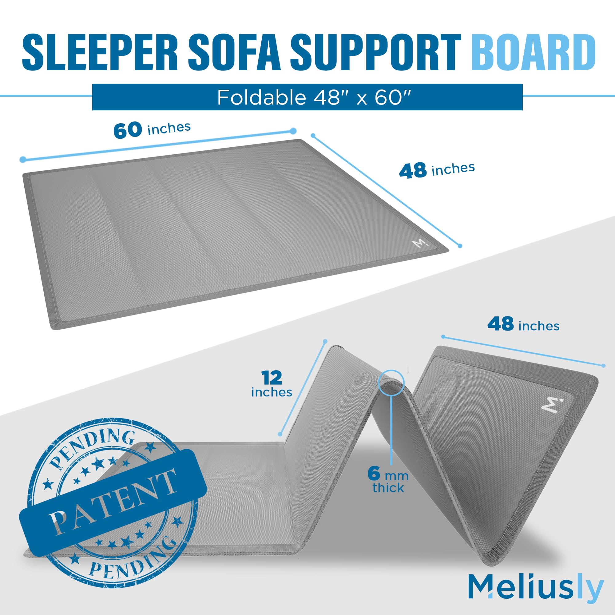 Meliusly® Sleeper Sofa Support Board (48x60 Queen Size) Sleeper Sofa