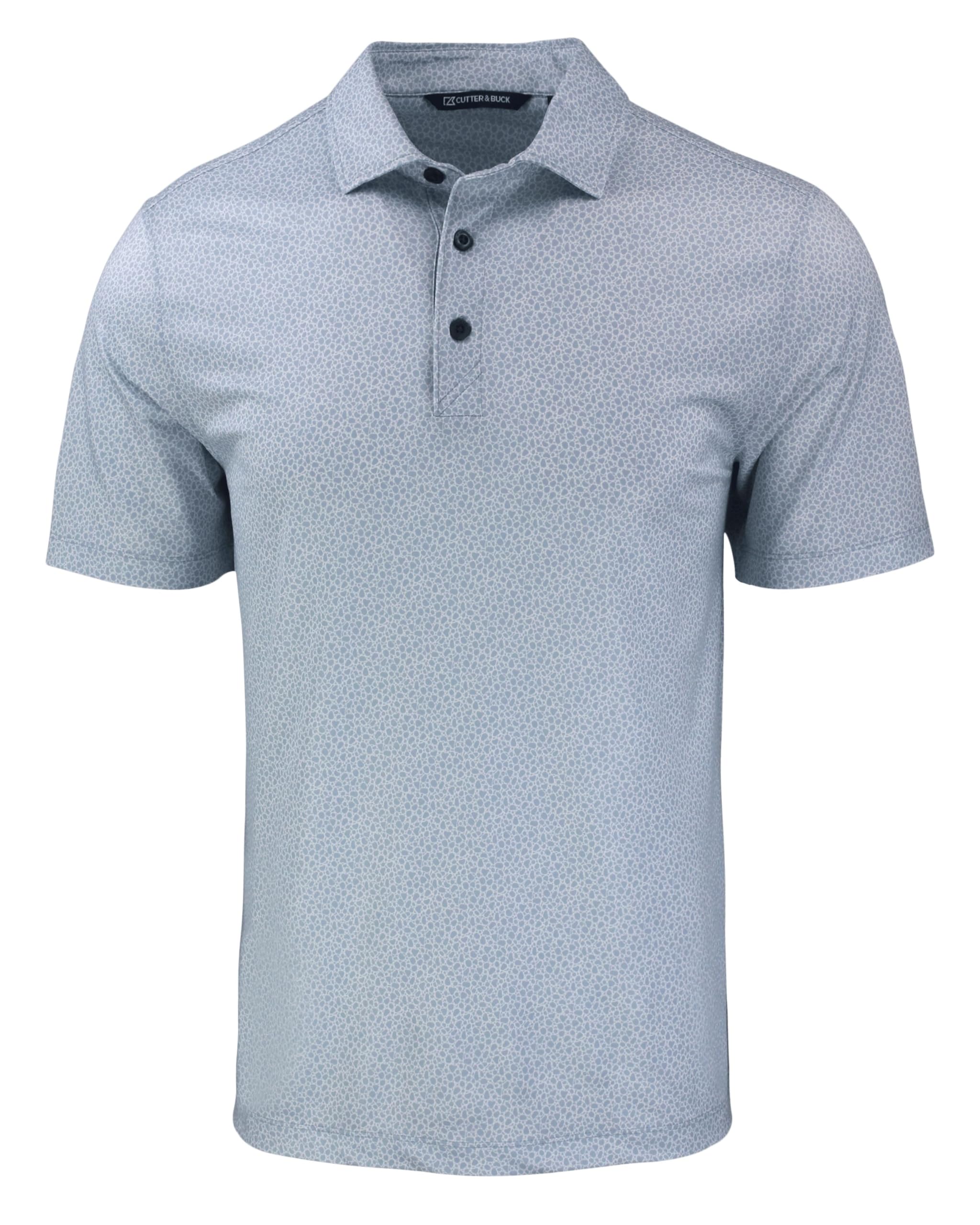Cutter & Buck Pike Eco Pebble Print Stretch Recycled Mens Polo