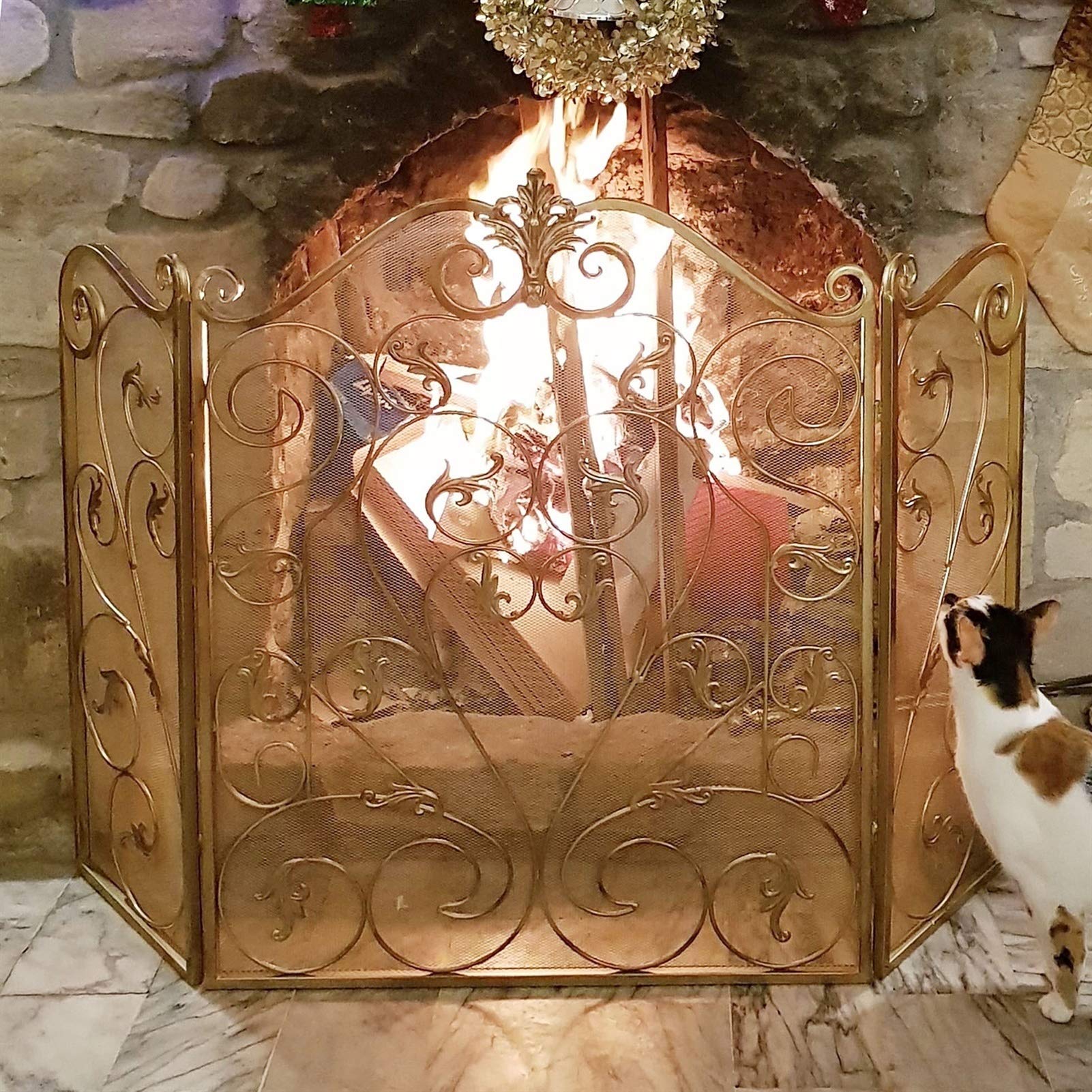 スクリーンおしゃれ 3枚パネル　アンティーク