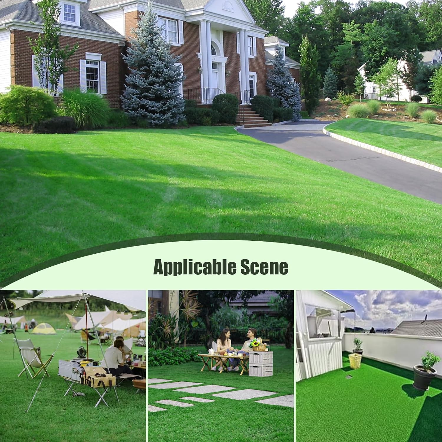 Weidear Green Artificial Turf 4X6FT, 0.4 inch Fake Turf Mat, Indoor Outdoor Lawn, Patio Garden Grass Rug Dogs Pet, Synthetic Grass Carpet, Rubber Backed with Drainage Holes,Customized - Image 7