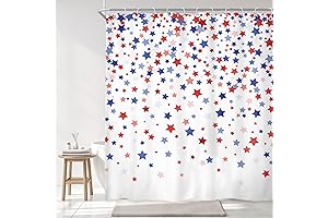American Flag 4th of July Patriotic Shower Curtain