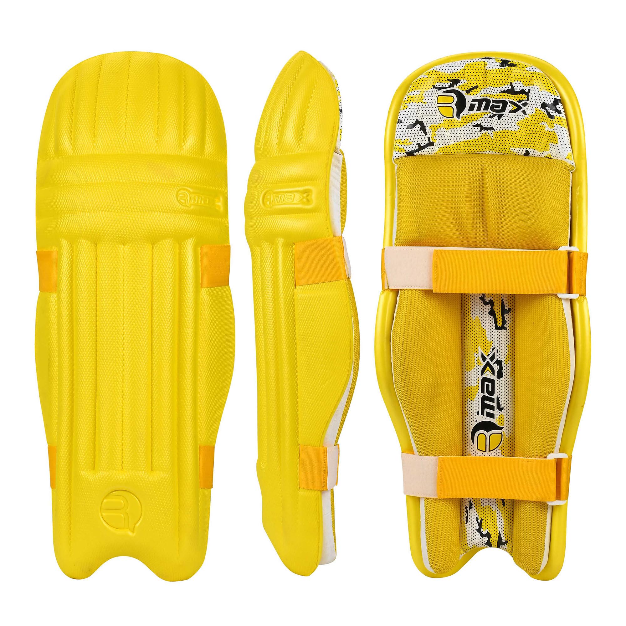 RMAX Cricket Batting Legguard Pad Full Size (YELLOW)-image-3