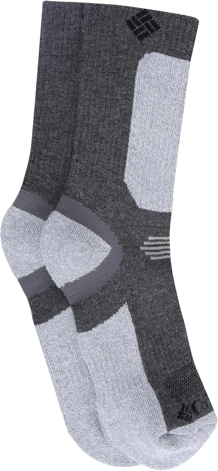 Columbia Lightweight Crop Hiker Crew Socks 1 Pair, Plum, Shoe Size: Men's - 10-13 / Women's - 10-13 - Image 2