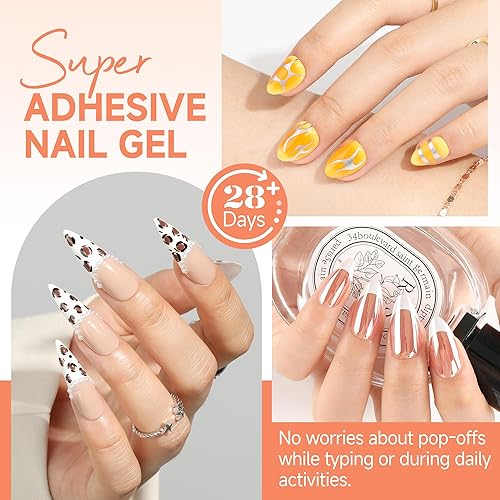 Miniatura 10 de UNA GELLA Puntas de uñas de gel suave largas preliminar  240 puntas de gel cuadradas XXL  Cubierta completa sin curva C extra largas cobertura