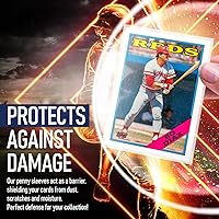Vista 5 de Fundas de centavo prémium para tarjetas de intercambio, fundas suaves para tarjetas de béisbol, funda de plástico ultra transparente para tarjetas