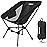 MARCHWAY Lightweight Folding Camping Chair, Portable Foldable Compact for Outdoor Camp, Travel, Beach, Picnic, Festival, Hiking, Backpacking, Supports 330Lbs (Black)