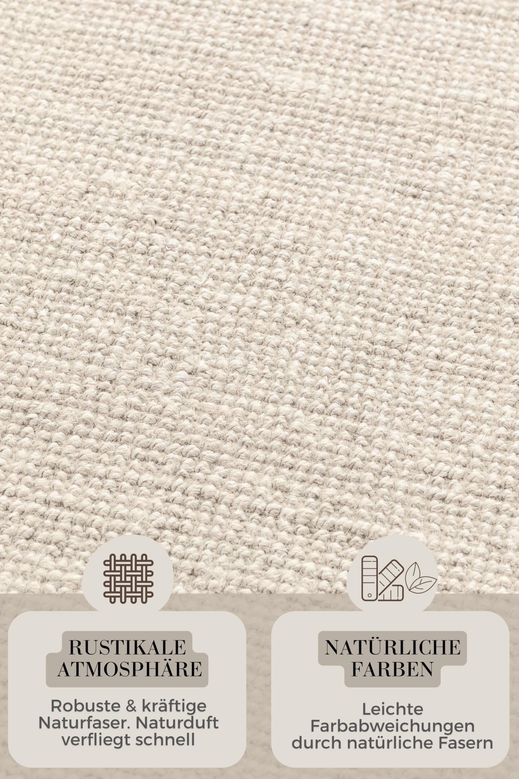 Hanse Home Jaipur Juteteppich - Natur Wohnzimmerteppich aus 100% Jute – Bild 4