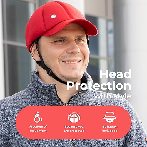 Miniatura 7 de Ribcap Gorra de béisbol de grado médico  Rojo  Tamaño S - M (circunferencia de la cabeza 20-23 pulgadas)  Casco suave para epilepsia  Casco