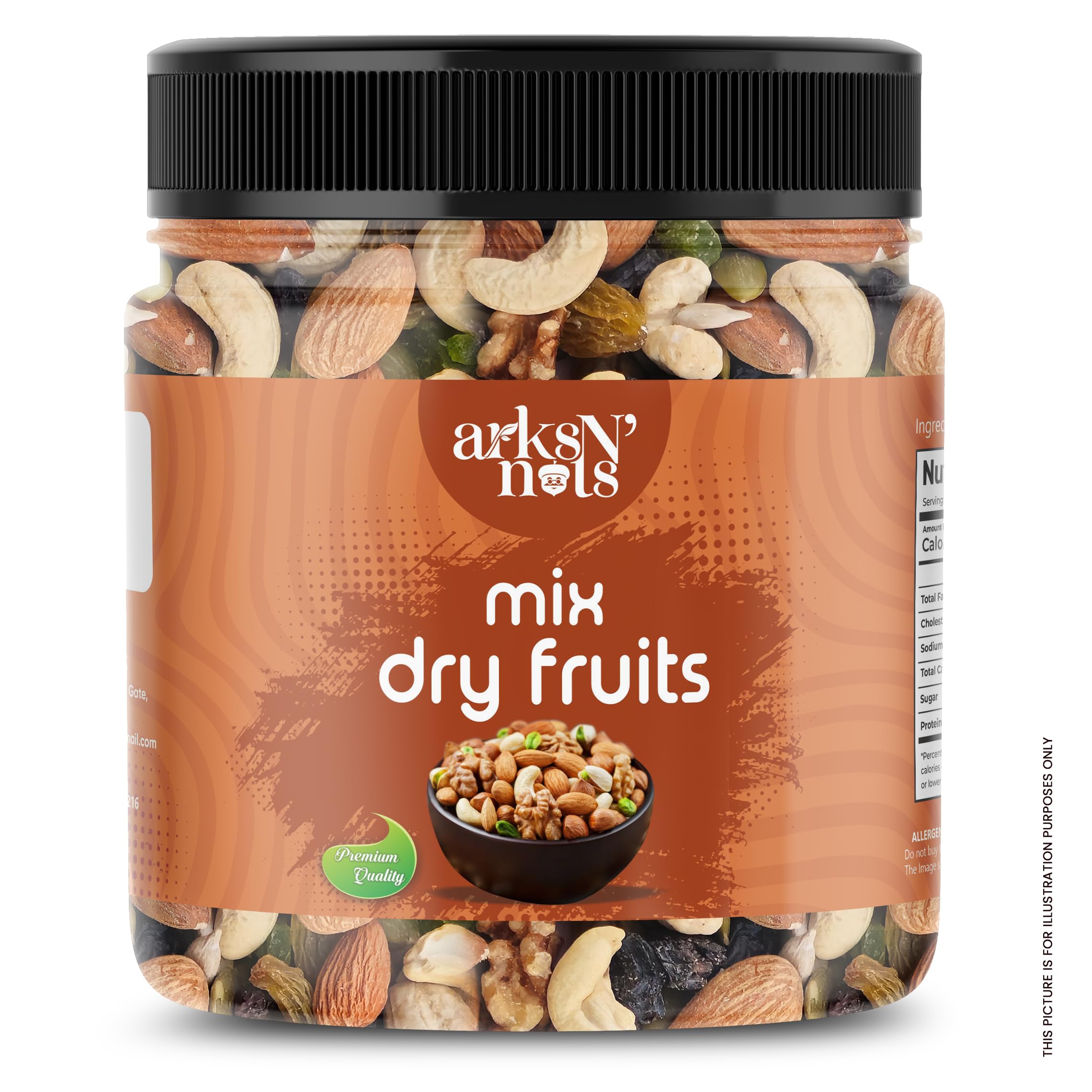 ARKS N NUTS Mix Dry Fruits and Nuts Cashew, Kishmish, Almonds, Apricot, Black Raisins, Anjeer, Walnut Kernels (Pack of 250 gram) (B0CPVN5HG4) Amazon Price History, Amazon Price Tracker