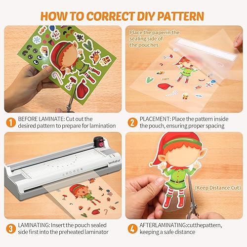 Miniatura 6 de Bolsas de laminación térmica de 9 x 11.5 pulgadas, capacidad para hojas de 8.5 x 11 pulgadas, paquete de 200 películas laminadas calientes de 5 mil,