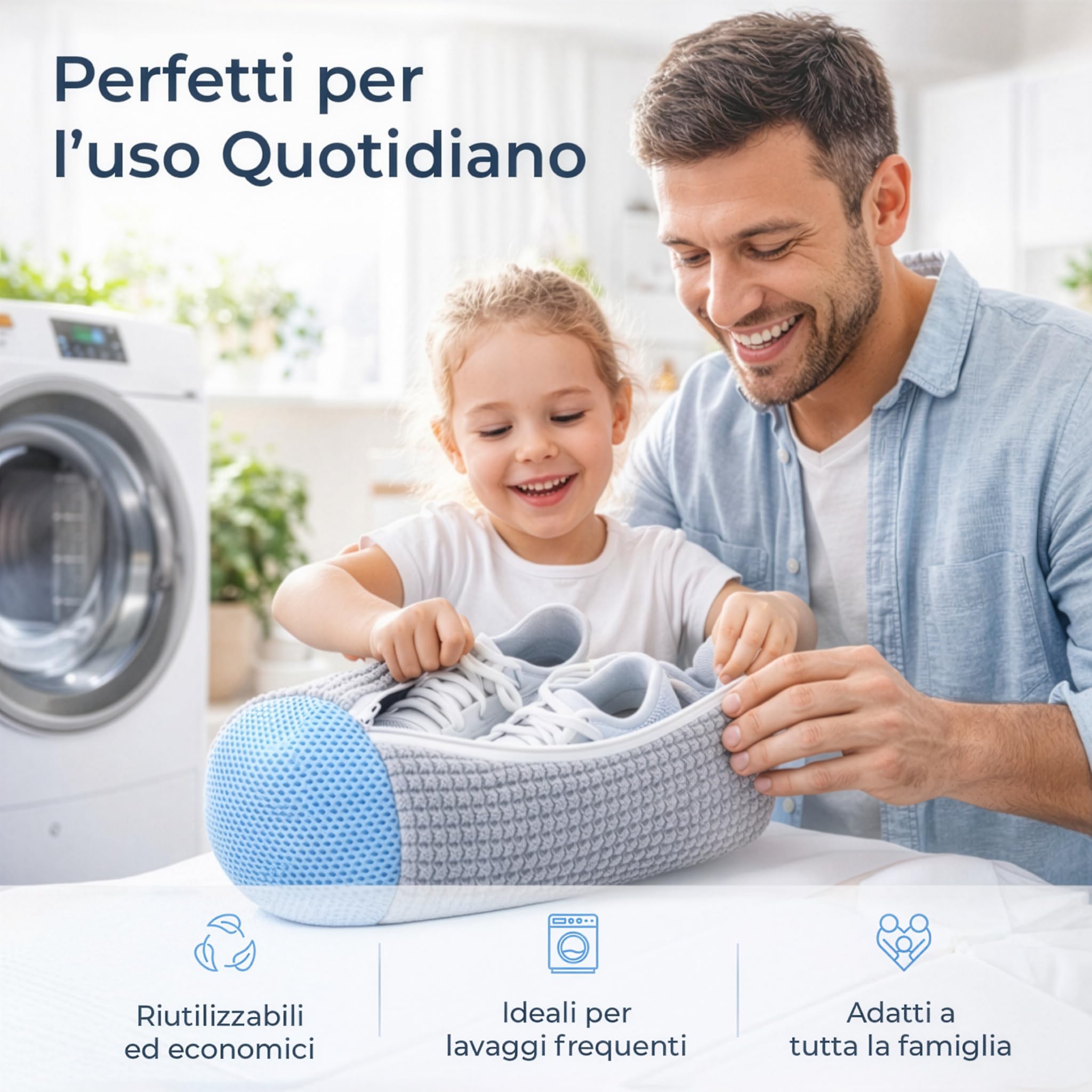 PRISMAL Set 2 Pezzi Sacchetto Scarpe Lavatrice – Protezione Avanzata e Pulizia 360° Scarpe Sportive e Sneakers – Borsa Lavascarpe Riutilizzabile in Microfibra con Cerniera Rinforzata Antigraffio