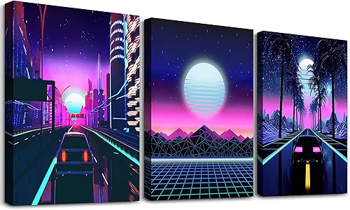 Decoración de pared morada, pósteres geniales para decoración de habitación de niños y adolescentes, decoración de dormitorio para hombres, arte de