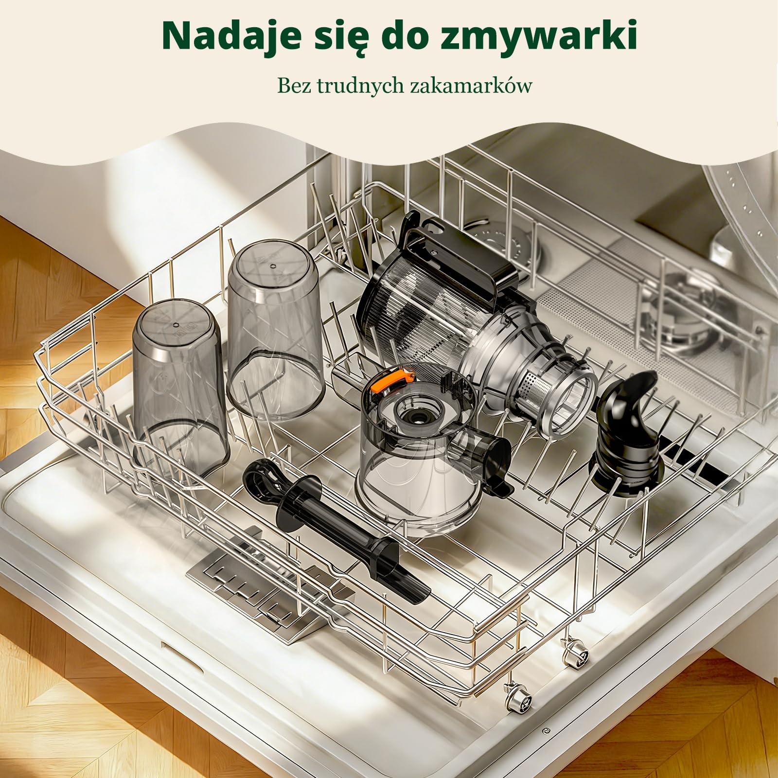 LINKChef Wyciskarka Wolnoobrotowa do Soków, Otwór 115mm na Całe Owoce i Warzywa, 200W Wyciskarka Wolnoobrotowa z Automatycznym Krojeniem, Bez BPA, Łatwe Czyszczenie i Montaż, Lekka, Czarny