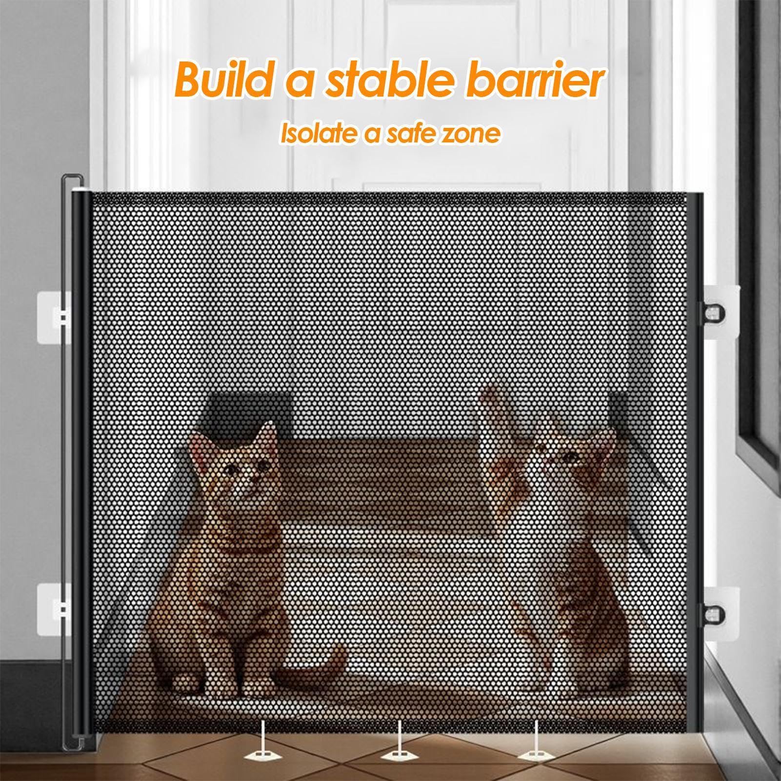 Puerta para Gatos Barrera De Seguridad Artículos De Protección Infantil | Barrera Para Gatos Interior Escalera Retráctil Cocina, Dormitorio, Salón, Niño, Bebé, Niños, Gatito, Conejo
