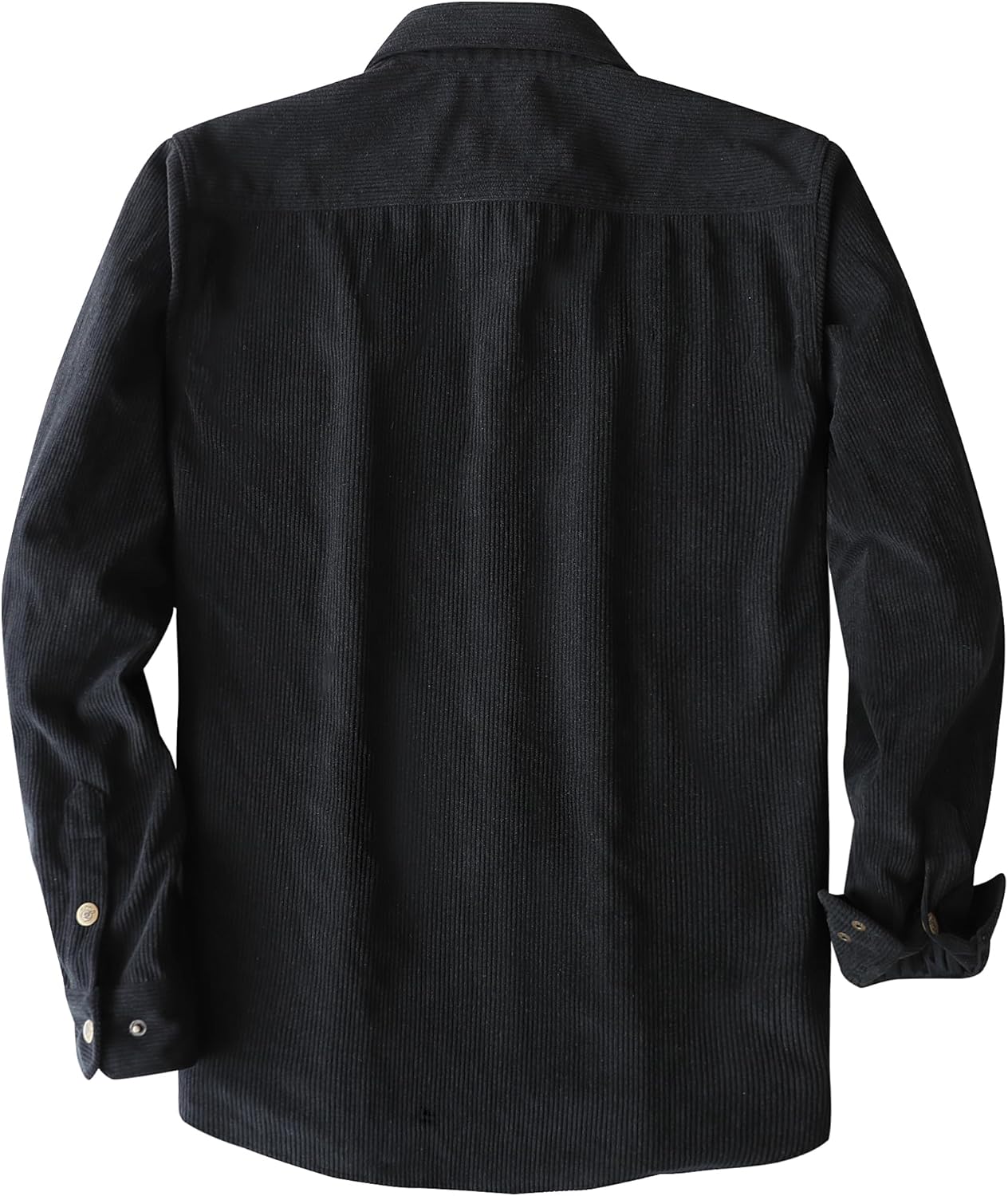 Dubinik® 8.3 oz Heavyweight Mens Corduroy Shirt Jacket Casual Work Snap Button Long Sleeve Vintage Regular Fit 2 Pockets - Image 2