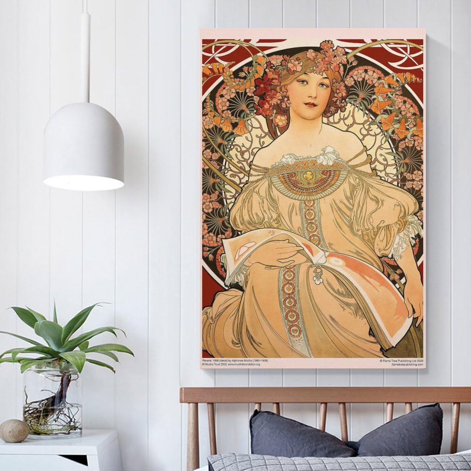 Amazon.co.jp: Alphonse Muchaアルフォンス・ミュシャ《夢想》ポスター
