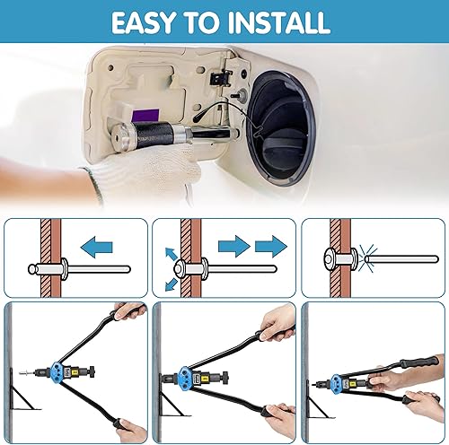 Miniatura 5 de Kit surtido de 500 remaches pop, remaches de aluminio de 14 tamaños SAE (332 pulgadas 18 pulgadas 532 pulgadas 316 pulgadas 14 pulgadas), remaches