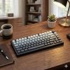 Coverzone White Switch 75% Mekanik Klavye, RGB Işıklandırma, Bluetooth & Kablolu Bağlantı, Düşük Profil Tuşlar, Alltan Yazılı, Windows ve Mac Uyumluluğu | K81 (CrystalBlack)