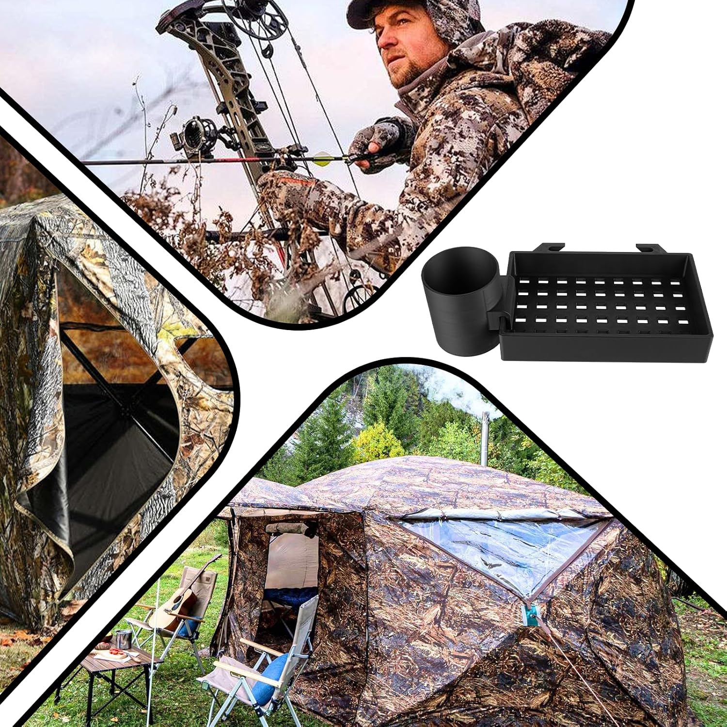 Storage Rack Compatible with Hub-Type Hunting Blinds, Ground Tent Storage Organizer, Hunting Equipment and Outdoor Accessory (Storage Shelves only) image 5