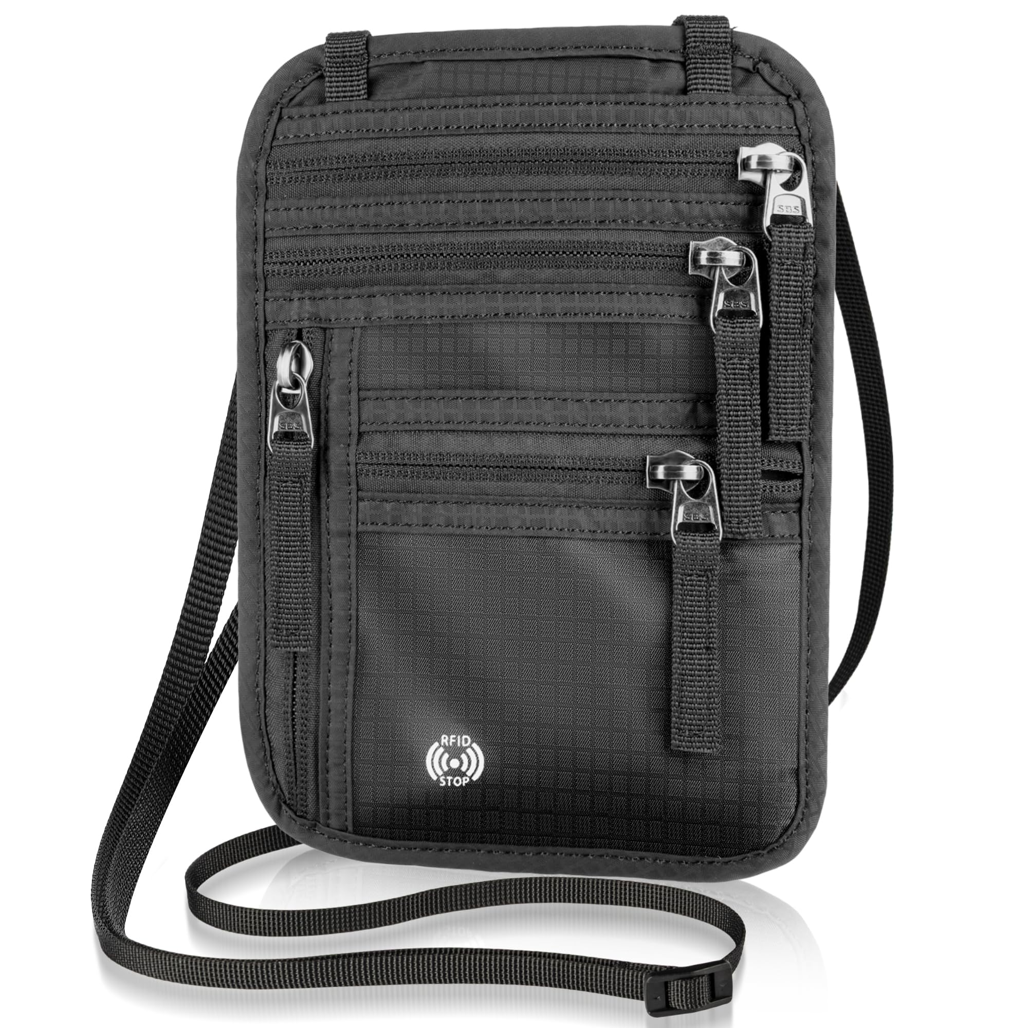 Likesing 5.5" L x 7.8" W Travel Neck Wallet, RFID Blocking Passport Holder for Travel Women Men, Security Lightweight Passport Travel Wallet, Neck