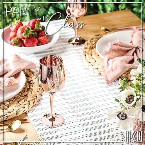 Miniatura 26 de Vikko Décor Copas de vino de 14 onzas con tallo para vino tinto y blanco, copa de vino gruesa y duradera, aptas para lavavajillas, ideales